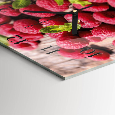 Square wall clock Raspberries