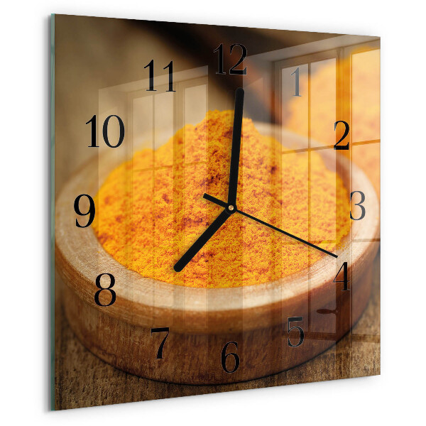 Square wall clock Turmeric