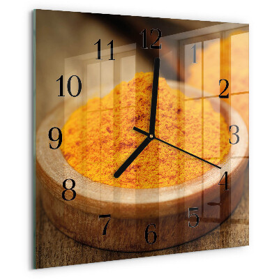 Square wall clock Turmeric
