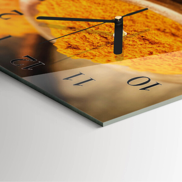 Square wall clock Turmeric