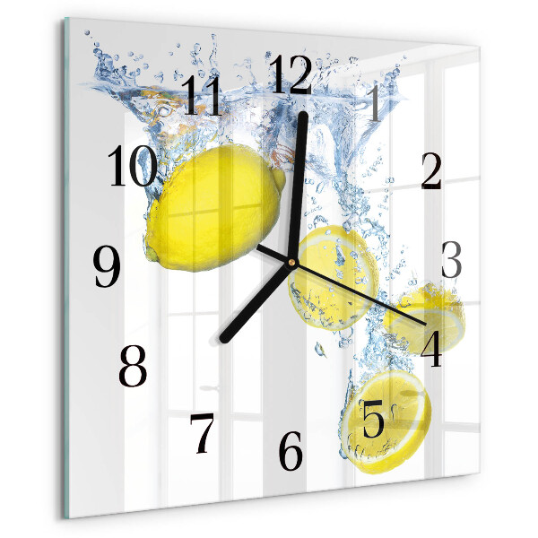 Square wall clock Lemons