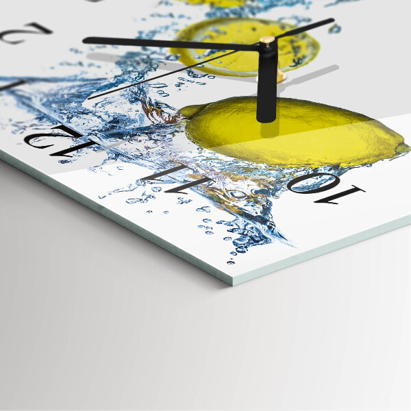 Square wall clock Lemons