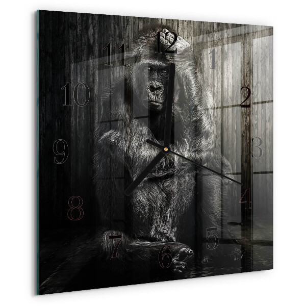Square wall clock Gorilla