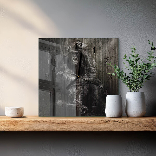 Square wall clock Gorilla