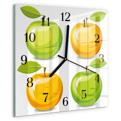 Square wall clock Apples