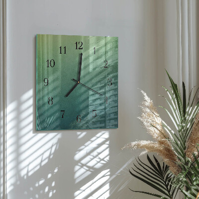 Square wall clock Green gradient