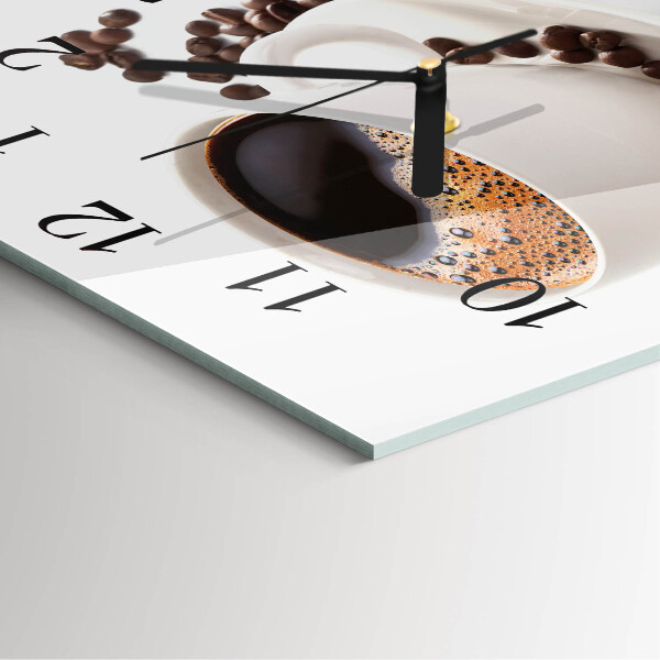 Square wall clock Cup of Coffee
