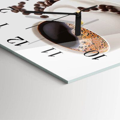Square wall clock Cup of Coffee