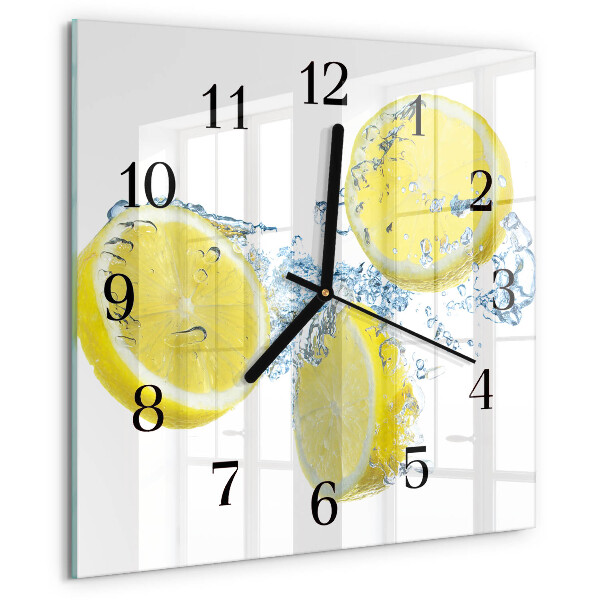 Square wall clock Lemons