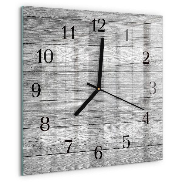 Square wall clock Gray wood