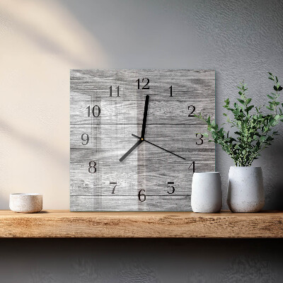Square wall clock Gray wood