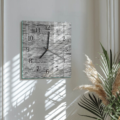 Square wall clock Gray wood