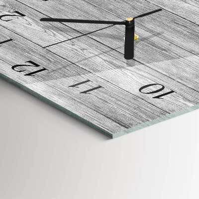 Square wall clock Gray wood