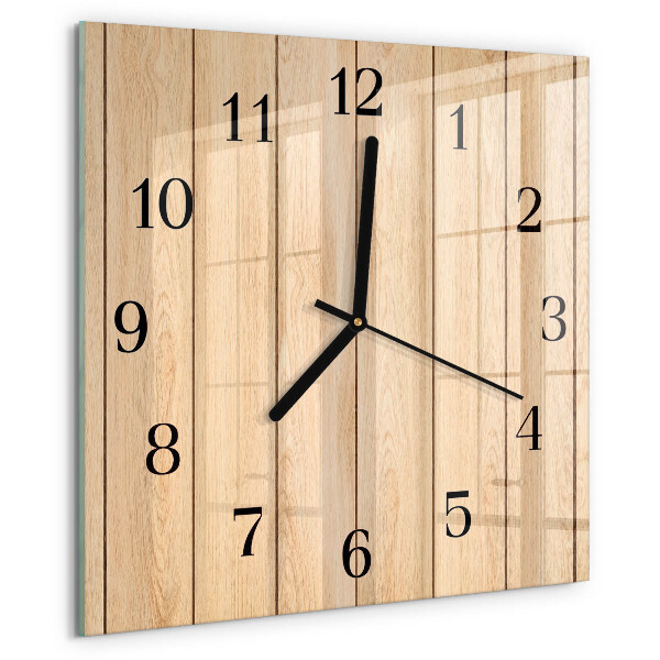 Square wall clock Wood