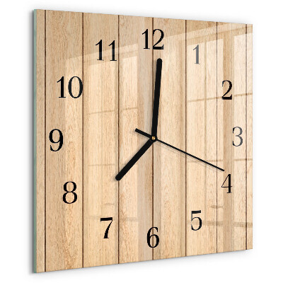 Square wall clock Wood