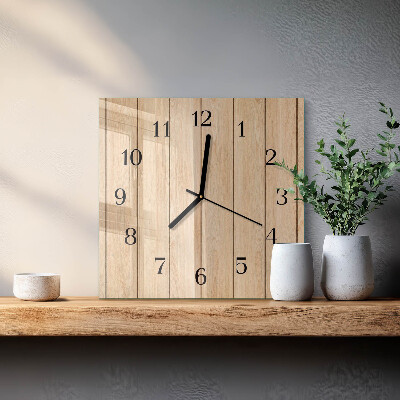 Square wall clock Wood