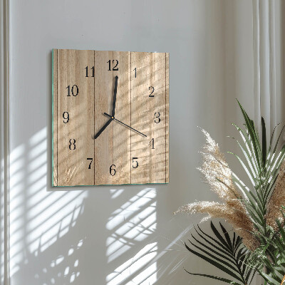 Square wall clock Wood