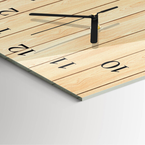 Square wall clock Wood