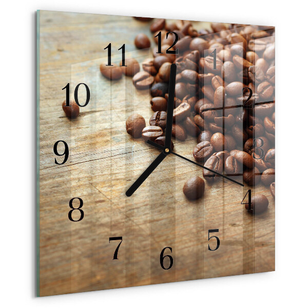 Square wall clock Coffee Beans