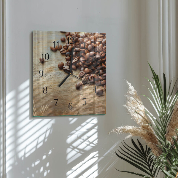 Square wall clock Coffee Beans