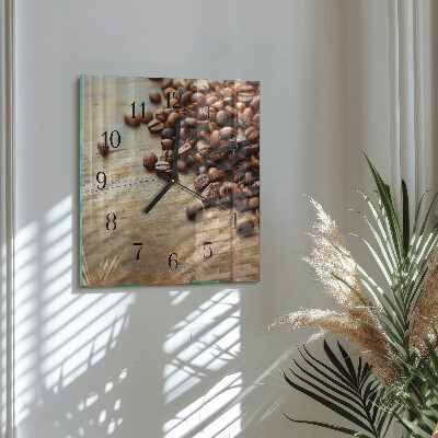 Square wall clock Coffee Beans