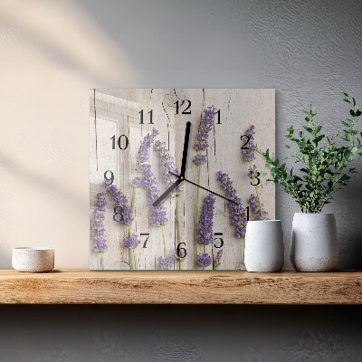 Square wall clock Lavender