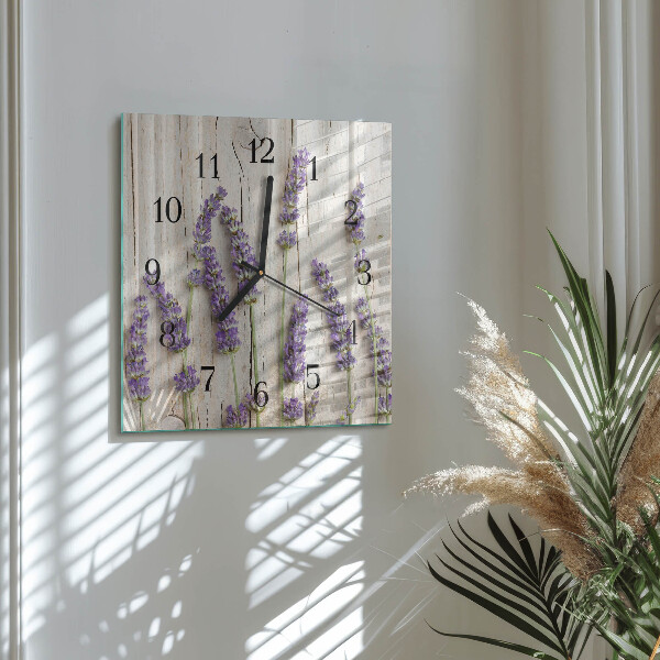 Square wall clock Lavender