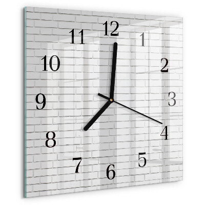 Square wall clock Brick Wall