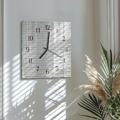 Square wall clock Brick Wall