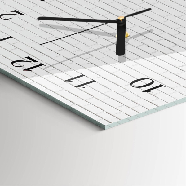 Square wall clock Brick Wall
