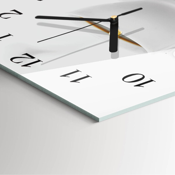Square wall clock Cup of Coffee