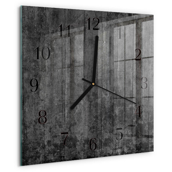 Square wall clock Wood