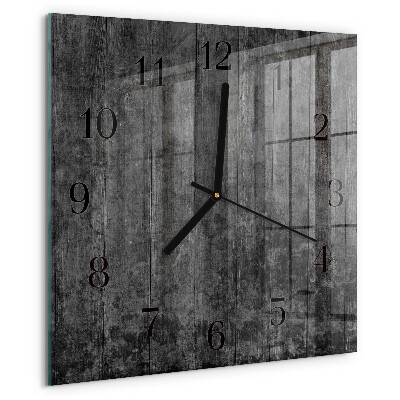 Square wall clock Wood