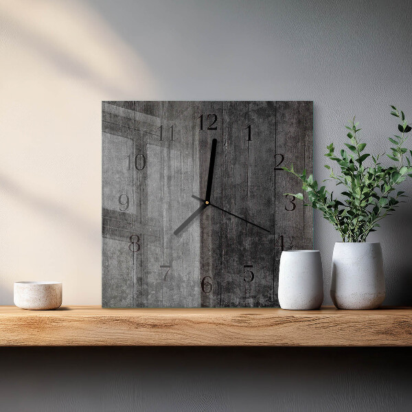 Square wall clock Wood