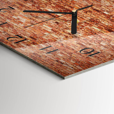 Square wall clock Brick Wall