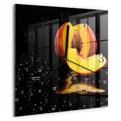 Square wall clock Peach