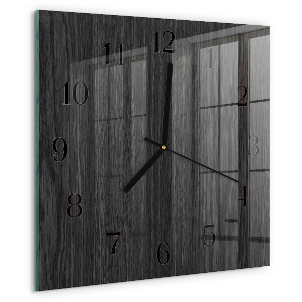 Square wall clock Wood