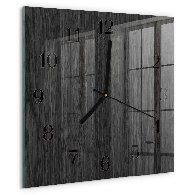 Square wall clock Wood