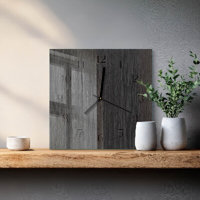 Square wall clock Wood