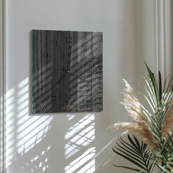 Square wall clock Wood