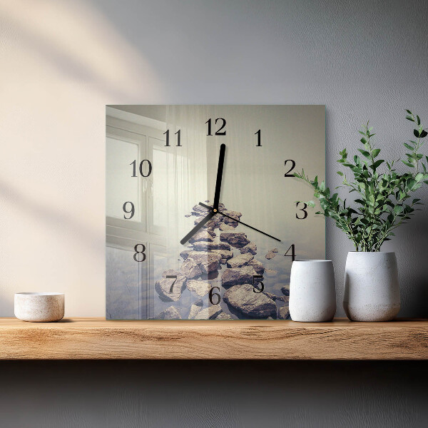 Square wall clock Riverbank