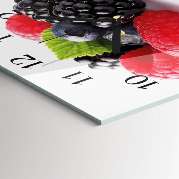 Square wall clock Berries