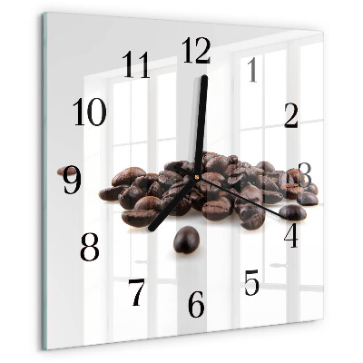 Square wall clock Coffee Beans