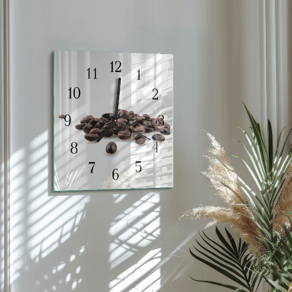 Square wall clock Coffee Beans
