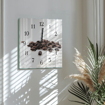 Square wall clock Coffee Beans
