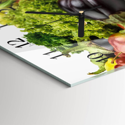Square wall clock Vegetables