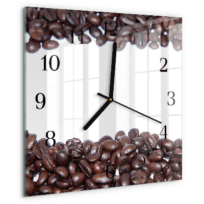 Square wall clock Coffee Beans
