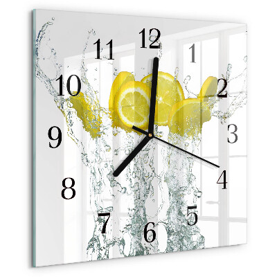 Square wall clock Water with Lemon