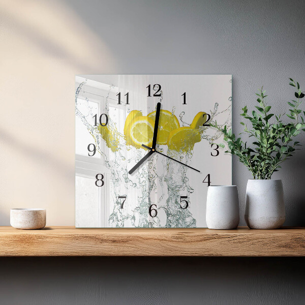 Square wall clock Water with Lemon