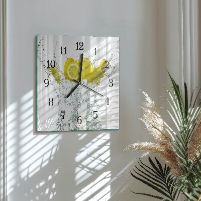 Square wall clock Water with Lemon